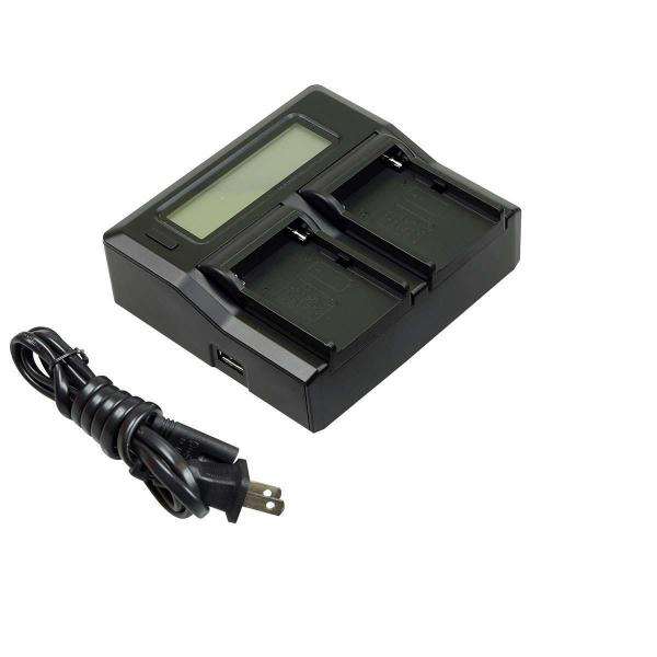 شارژر دوبل دیجیتال Digital Battery Charger for LP-E6 With LCD