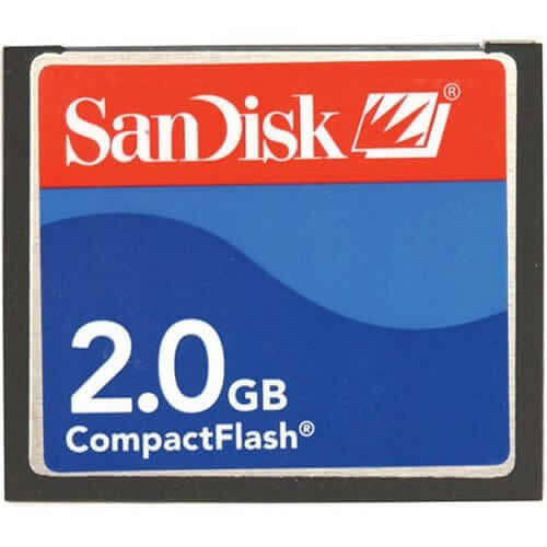 کارت حافظه CF سندیسک مدل type I سرعت 15MB/s ظرفیت 2 گیگابایت (کارکرده)