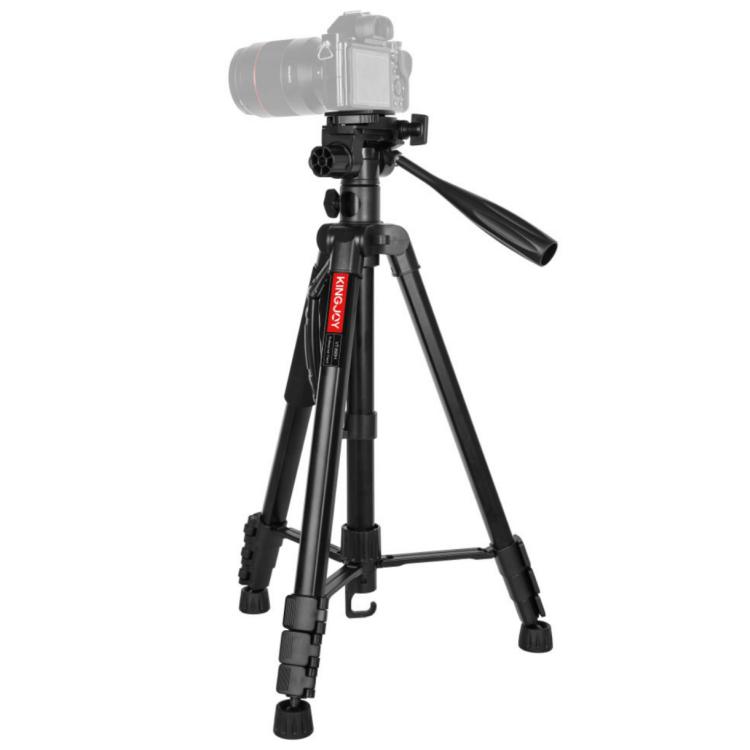 سه پایه کینگ جوی KINGJOY VT-890H (قابلیت صلیبی و تکپایه به همراه هولدر موبایل)